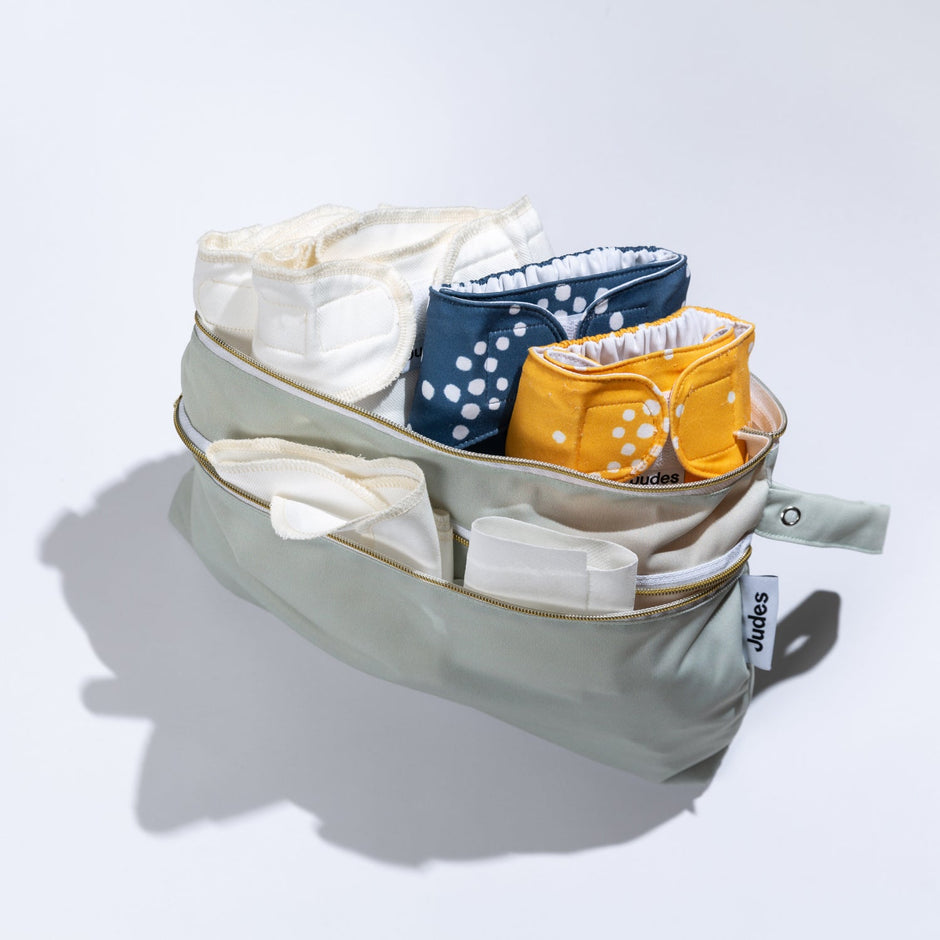 Judes Windelbeutel Wetbag Stoffwindeln Wickeltasche packen