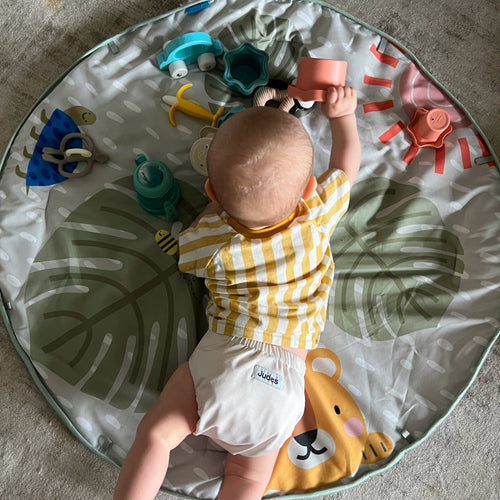 Judes Baby auf Bauch Krabbeldecke Spielzeug Pilz und Bakterieninfektion beim baby vorbeugen