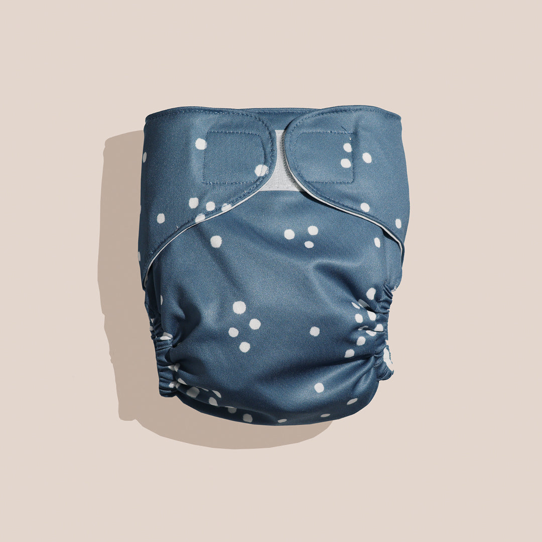 Judes Cover for Cloth Diaper in Dark Dots