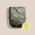 Pre-loved cover for Judes Cloth Diaper in Kale Dots